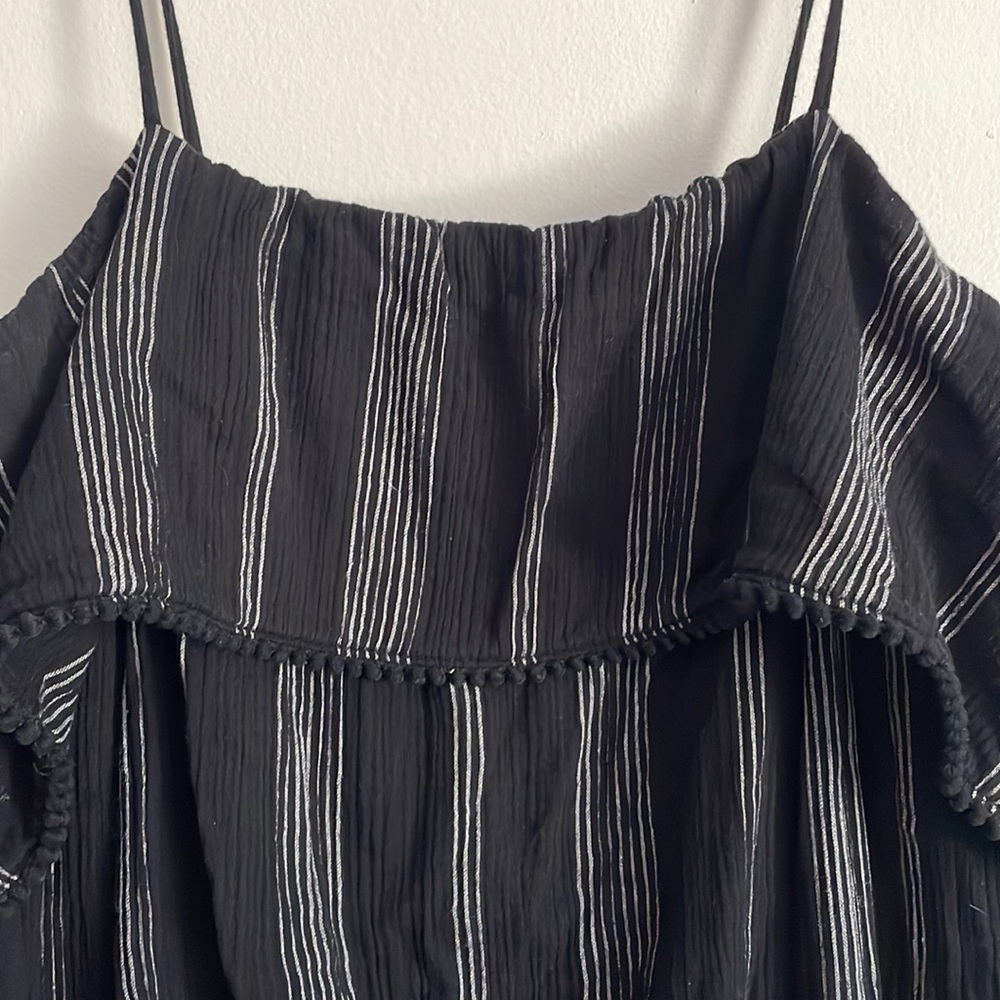 Black jumpsuit with pin stripes - Picture 3 of 4